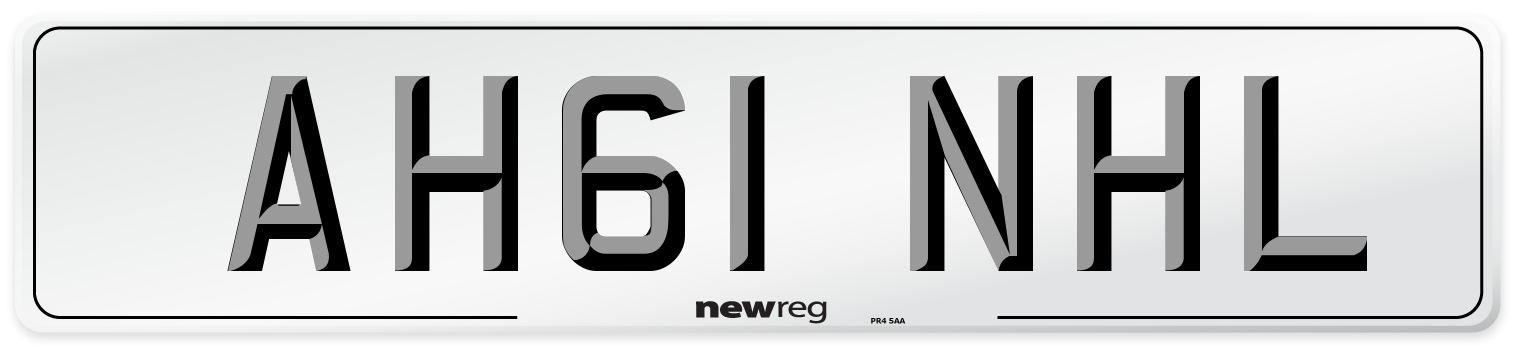 AH61 NHL Number Plate from New Reg